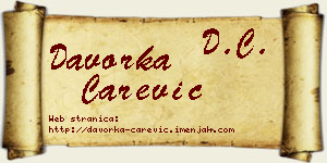 Davorka Carević vizit kartica